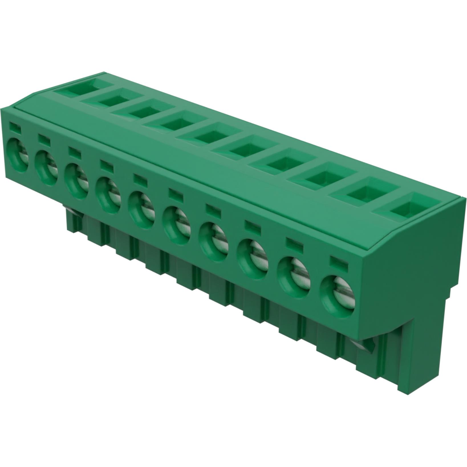 Molex-0395305010 连接器接线板 Conn Eurostyle Block F 10 POS 5.08mm Screw RA Cable Mount 18A/Contact