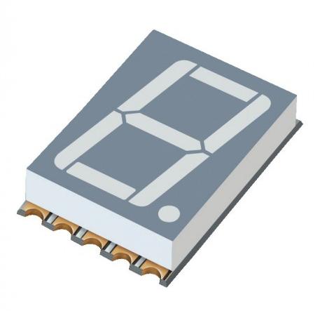 Everlight Electronics-ELSS406SURWA/S530-A3/S290 LED-Anzeigen, segmentiert Display Segmented Module 1DIGIT 8LED Brilliant Red CA 10-Pin SMD Module T/R