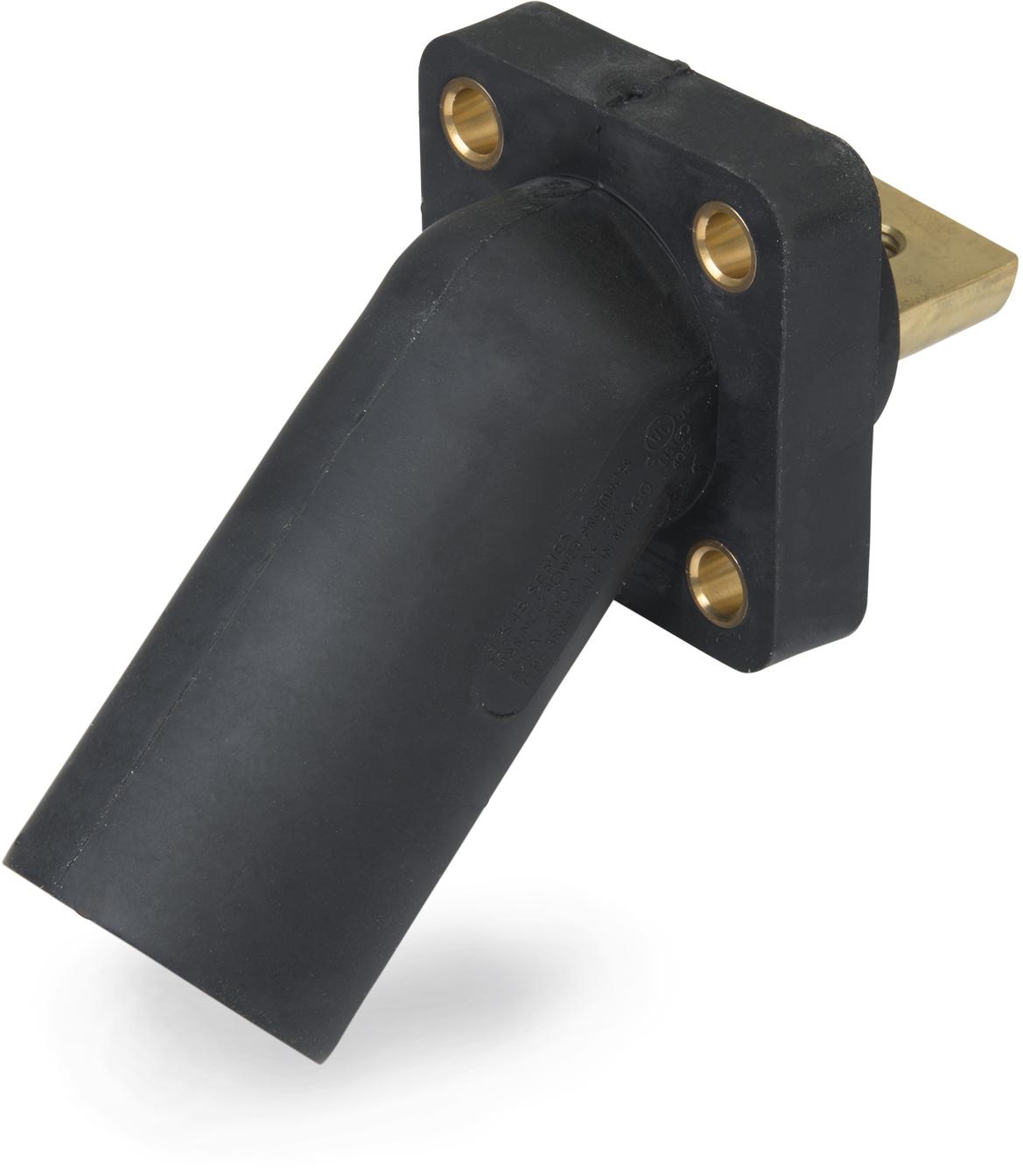 Marinco-CLS45MRB-BB-A Steckverbinder CLS 45 Degree Inlet Panel Mount (400A / 600V) Bus Bar Male - Black (A)