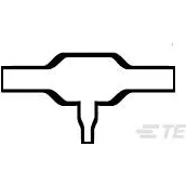 TE Connectivity-322A112-25/225-0 Wärmeschrumpfende Produkte Heat Shrink Transition T Style Elastomer Black