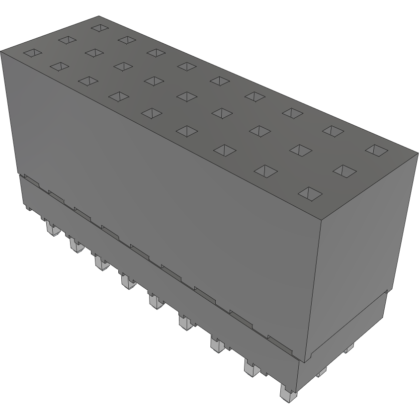 Samtec-ESQ-109-12-T-T Steckverbinderleisten und Leiterplattenbuchsen Conn Elevated Socket SKT 27 POS 2.54mm Solder ST Top Entry Thru-Hole Tube