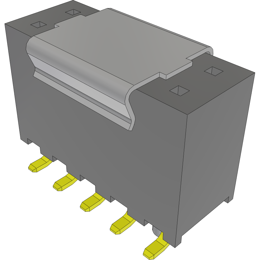 Samtec-SQW-105-01-S-D-VS-A-P-TR Cabezales del conector y receptáculos PCB Conn Socket Strip SKT 10 POS 2mm Solder ST Top Entry SMD T/R