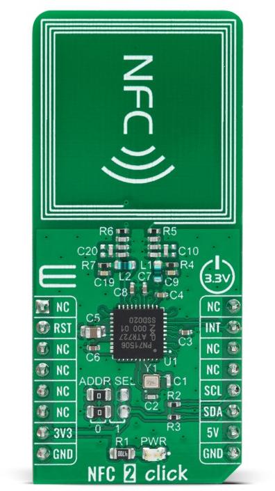 MikroElektronika-MIKROE-4309  PN7150 NFC/RFID Reader and Writer Click Board