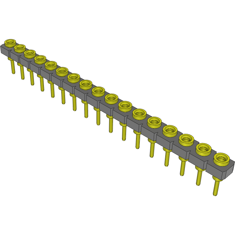 Samtec-SL-117-G-11 连接器插头及 PCB 插座 Conn Socket Strip SKT 17 POS 2.54mm Solder ST Top Entry Thru-Hole Bulk