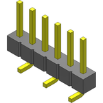 Conn Unshrouded Header HDR 6 POS 2.54mm Solder ST Top Entry SMD Tube