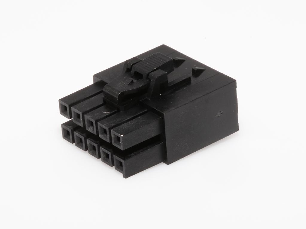 Molex-1722581110 Einzeladersteckverbinder, Gehäuse Conn Housing F 10 POS 3.5mm Crimp ST Cable Mount Black Ultra-Fit™ Bag