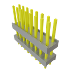Conn Board Stacker HDR 16 POS 2.54mm Solder ST Top Entry Thru-Hole Bulk