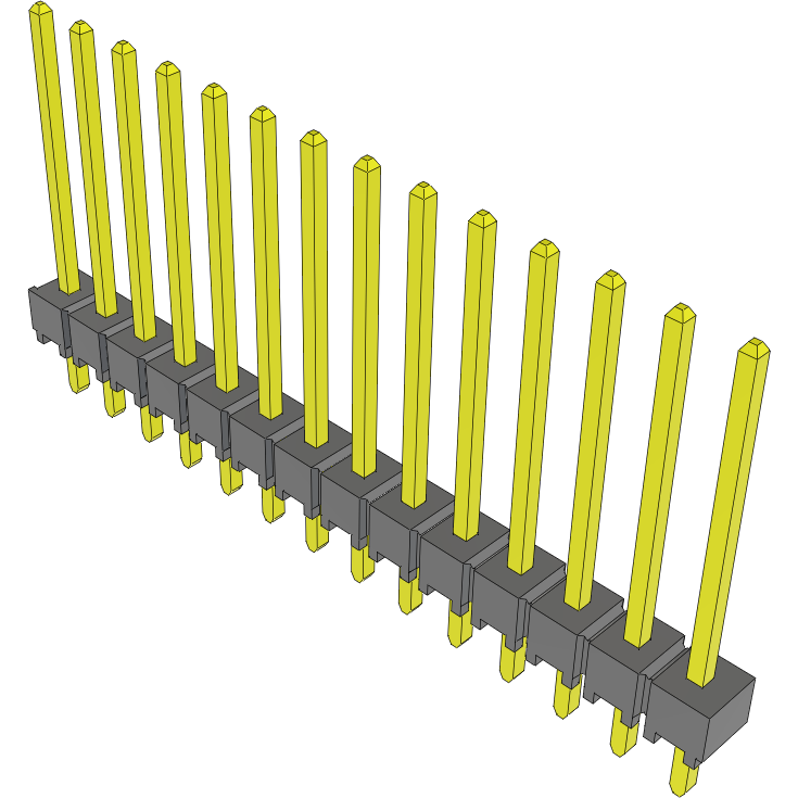 Samtec-TSW-114-15-S-S Connector Headers and PCB Receptacles Conn Unshrouded Header HDR 14 POS 2.54mm Solder ST Top Entry Thru-Hole Bulk