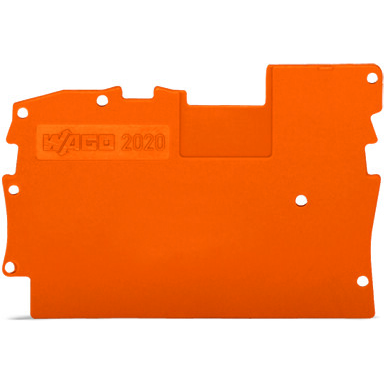 WAGO-2020-1292 Steckverbinderzubehör Connector Accessories End Plate/Intermediate Plate Straight Polyamide 6/6 Orange Box
