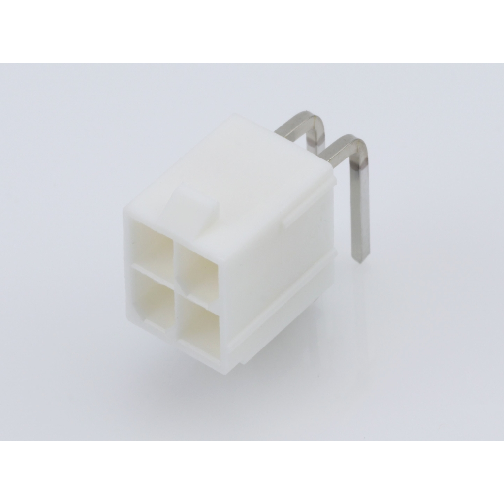 Molex-0026013128 Connector Headers and PCB Receptacles Conn Wire to Board HDR 4Power POS 4.2mm Solder RA Side Entry Thru-Hole Mini-Fit Jr Tray