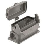 Surface Mount Housing 90° 16B Shell Size Powder Die Cast Aluminum Single Lock Han®