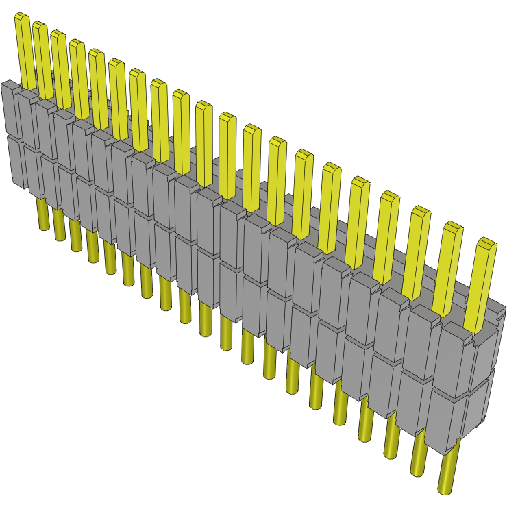Samtec-DWM-20-01-G-S-208 Steckverbinderleisten und Leiterplattenbuchsen Conn Board Stacker HDR 20 POS 1.27mm Solder ST Thru-Hole Tube
