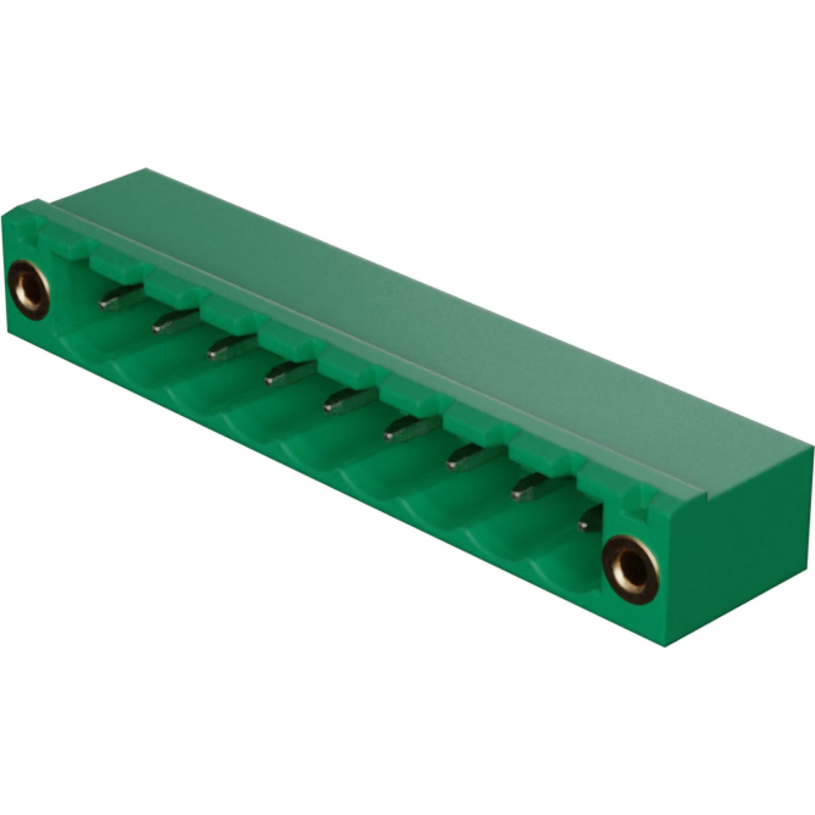 Molex-39526-5009 Embases de raccordement et réceptacles PCB Conn Shrouded Header (4 Sides) HDR 9 POS 5mm Solder RA Side Entry Thru-Hole Eurostyle