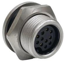 Switchcraft-SF4281-11SG-3ES Conector circular Conn Circular SKT 11 POS Solder ST Panel Mount 11 Terminal 1 Port Box