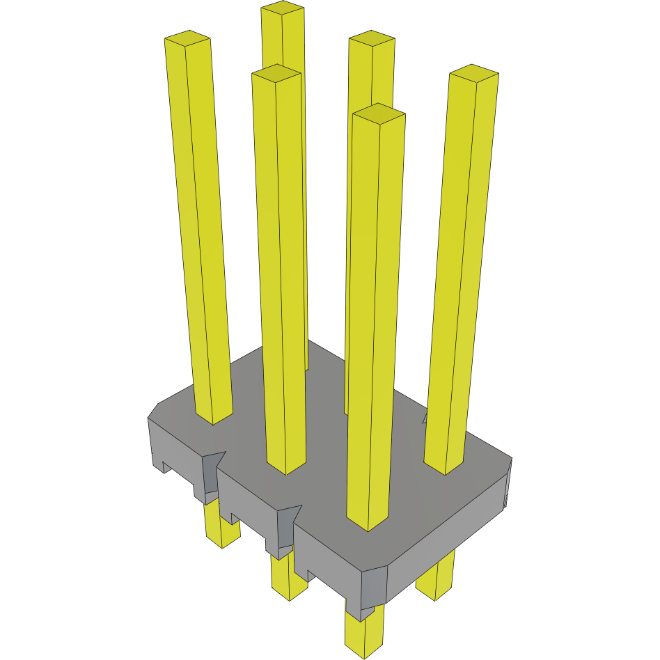 Samtec-MTLW-103-08-L-D-367 Connector Headers and PCB Receptacles Conn Unshrouded Header HDR 6 POS 2.54mm Solder ST Thru-Hole Bulk