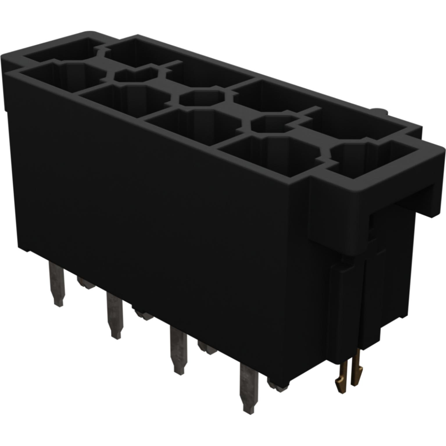 Molex-0439151107 Embases de raccordement et réceptacles PCB Conn Wire to Board HDR 8Power POS 10mm Solder ST Top Entry Thru-Hole Mini-Fit Sr Tray