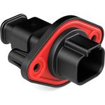 Conn Housing RCP 4 POS Crimp ST Panel Mount Black