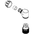 Molex-1200750016 Steckverbinder, rund Conn M12 Circular PIN 3 POS Crimp RA Cable Mount 3 Terminal 1 Port Micro-Change®