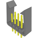 Conn Unshrouded Header HDR 8 POS 2.54mm Solder ST Top Entry Thru-Hole Bulk