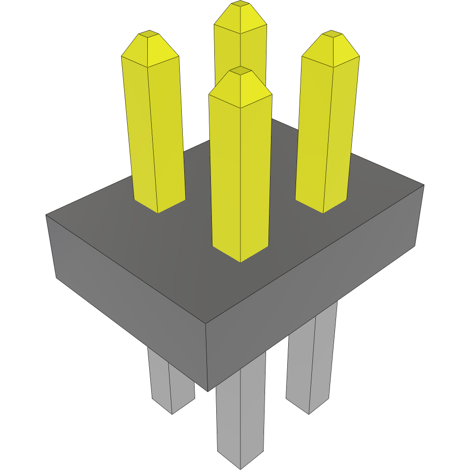 Samtec-FTS-102-02-L-D Steckverbinderleisten und Leiterplattenbuchsen Conn Unshrouded Header HDR 4 POS 1.27mm Solder ST Top Entry Thru-Hole Layer