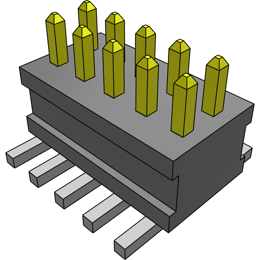 Samtec-FTSH-105-03-F-DV-A Steckverbinderleisten und Leiterplattenbuchsen Conn Unshrouded Header HDR 10 POS 1.27mm Solder ST Top Entry SMD TIGER CLAW™ Tube