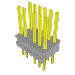 Conn Unshrouded Header HDR 12 POS 1.27mm Solder ST Top Entry Thru-Hole Bulk