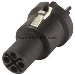 M12 Power PCB Female, Straight