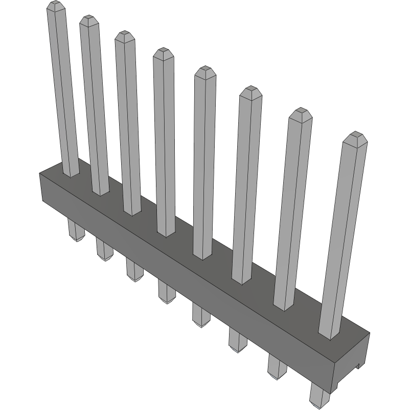 Samtec-MTMM-108-07-T-S-310 连接器插头及 PCB 插座 Conn Unshrouded Header HDR 8 POS 2mm Solder ST Top Entry Thru-Hole Bulk