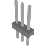 Conn Unshrouded Header HDR 3 POS 2mm Solder ST Top Entry Thru-Hole Bulk