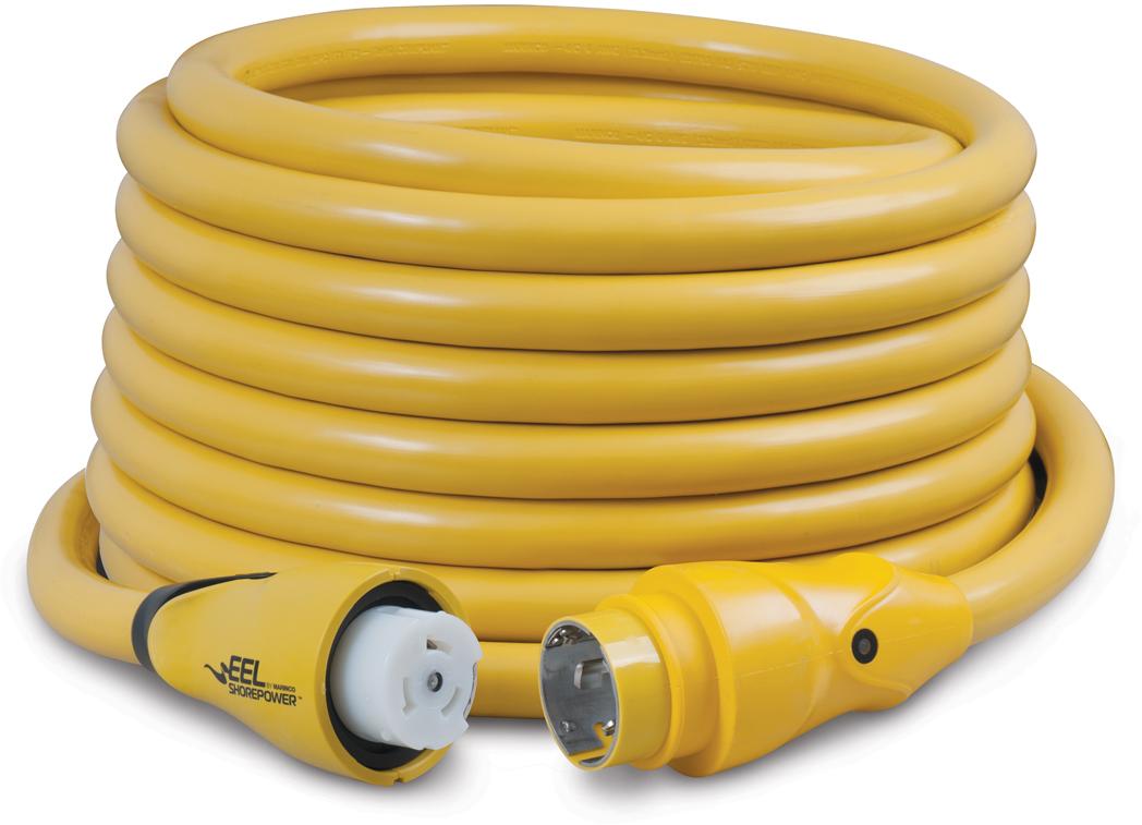 Marinco-CS504-50 Cable Assembly AC Power CORD SET, 50A 125/250V, YELLOW, 50 Inch