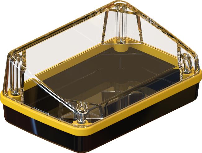 Serpac Electronic Enclosures-CX67SD-CLBK-A-YL Kästen, Gehäuse und Gestelle Black Polycarbonate Sloped Waterproof Pocket Enclosure with Yellow Seal	 <h4><strong>CALIFORNIA&nbsp;PROPOSITION</strong> ⚠️<strong>65&nbsp;WARNING</strong>⚠️</h4>