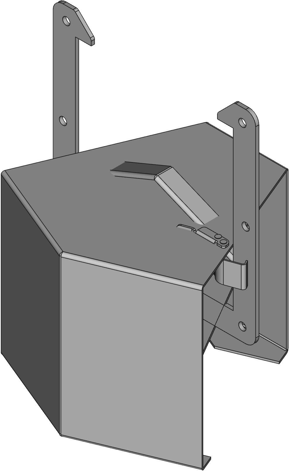 Hammond Manufacturing-1485D4N Ductos de alambrado Wiring Ducts 45° Elbow Square with Cover Steel Gray