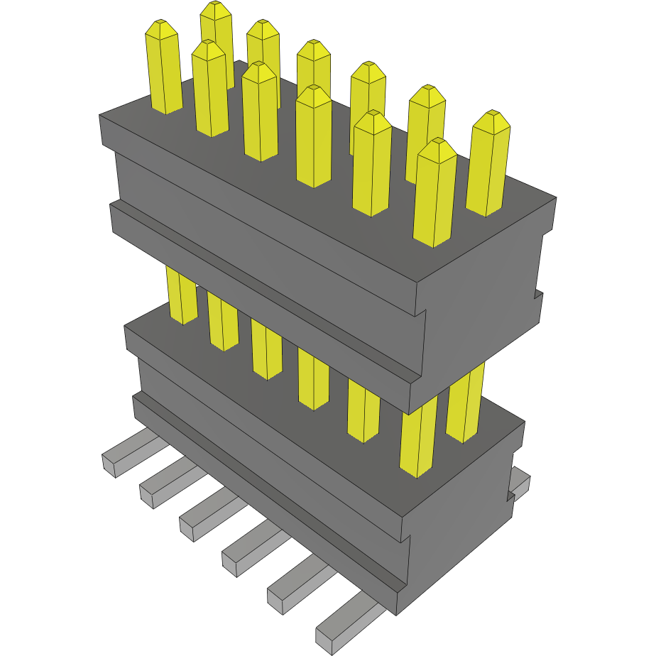 Samtec-FW-06-03-F-D-303-065-TR 连接器插头及 PCB 插座 Conn Board Stacker HDR 12 POS 1.27mm Solder ST Top Entry SMD FLEX STACK™ T/R