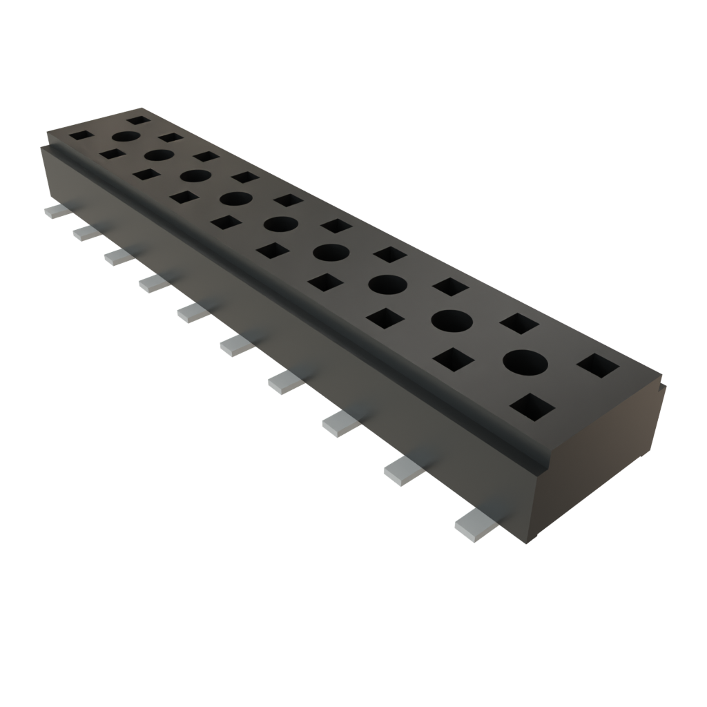 Samtec-CLT-110-02-S-D-A Steckverbinderleisten und Leiterplattenbuchsen Conn Socket Strip SKT 20 POS 2mm Solder ST Top Entry SMD TIGER CLAW™ Tube