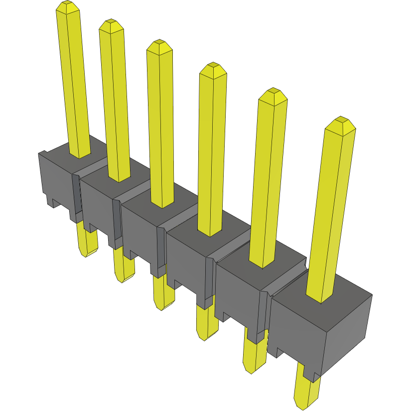 Samtec-TSW-106-24-T-S Steckverbinderleisten und Leiterplattenbuchsen Conn Unshrouded Header HDR 6 POS 2.54mm Solder ST Top Entry Thru-Hole Bulk