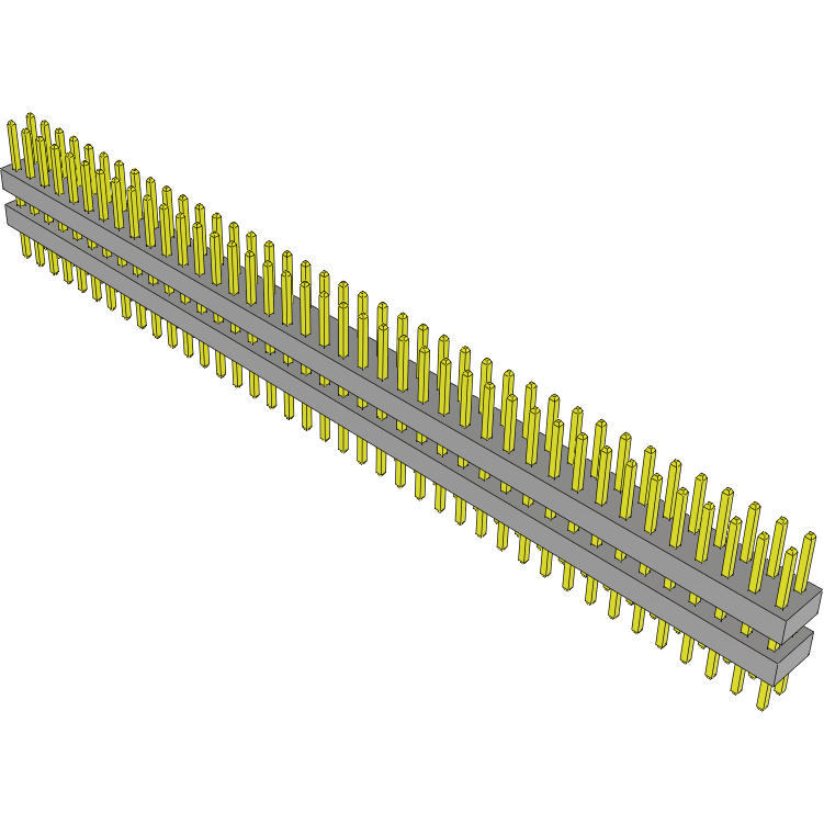 Samtec-TW-40-03-G-D-220-135 Connector Headers and PCB Receptacles Conn Board Stacker HDR 80 POS 2mm Solder ST Top Entry Thru-Hole Bulk
