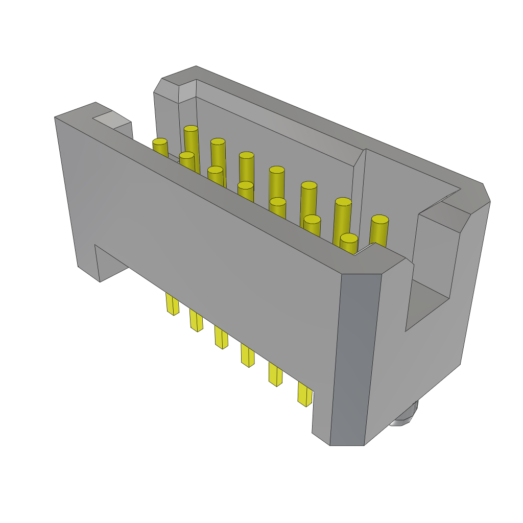Samtec-TFM-107-01-S-D-A Connector Headers and PCB Receptacles Conn Shrouded Header (4 Sides) HDR 14 POS 1.27mm Solder ST Top Entry Thru-Hole TIGER EYE™ Tube