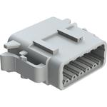 Conn Housing M 12 POS Crimp ST Cable Mount Gray