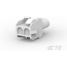 TE Connectivity-350778-1 Connector Discrete Wire Housing Conn Housing RCP 2 POS 6.35mm Crimp ST Panel Mount Natural Package