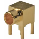 Conn MCX 0Hz to 6GHz 75Ohm Solder RA Thru-Hole F Gold Over Nickel Single