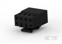 TE Connectivity-2316110-8 Gaine de câblage de raccordement discret Conn Housing RCP 8 POS 2mm Crimp ST Cable Mount Black Box