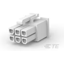 TE Connectivity-1969614-6 Einzeladersteckverbinder, Gehäuse Conn Housing RCP 6 POS 4.2mm Crimp ST Cable Mount Natural Bag
