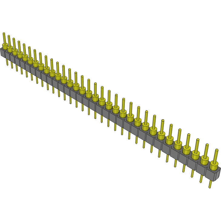 Samtec-TS-132-G-A Cabezales del conector y receptáculos PCB Conn Unshrouded Header HDR 32 POS 2.54mm Solder ST Top Entry Thru-Hole Tube