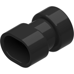 Conn Housing PL 2 POS Crimp ST Cable Mount Black