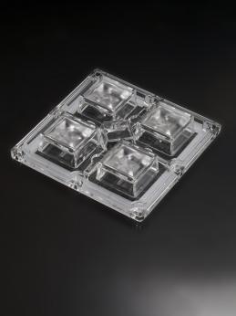 LEDIL OY-CS15759_HB-2X2MX-8-W Lenti ottiche Square Optical Lens Clear Screw Box