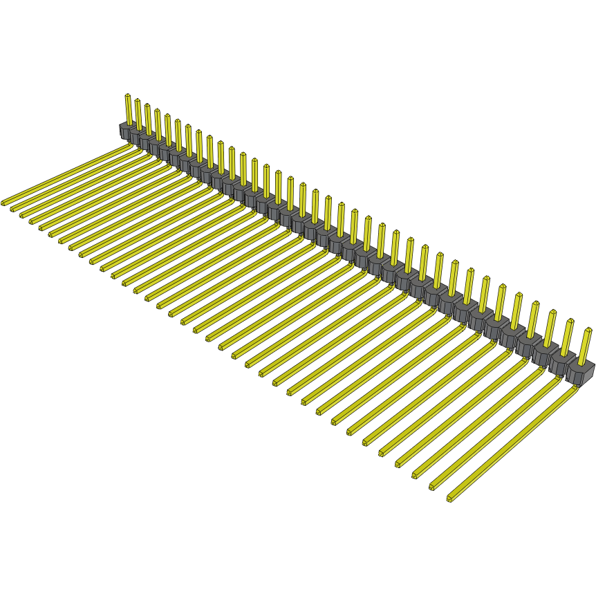Samtec-TSW-136-21-T-S-RA Connector Headers and PCB Receptacles Conn Unshrouded Header HDR 36 POS 2.54mm Solder RA Side Entry Thru-Hole Bulk