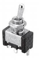 NIDEC Copal Electronics-ET115E12-Z Interruptor de palanca Switch Toggle ON OFF ON SPDT Round Lever Solder 15A 250VAC Panel Mount with Threads