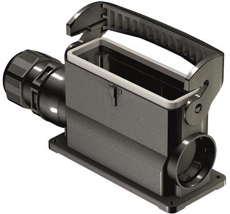 HARTING Technology Group-19433240251 Backshells Surface Mount Housing 90° 24/B Shell Size Glass Fibre Reinforced Polyamide Self Lock