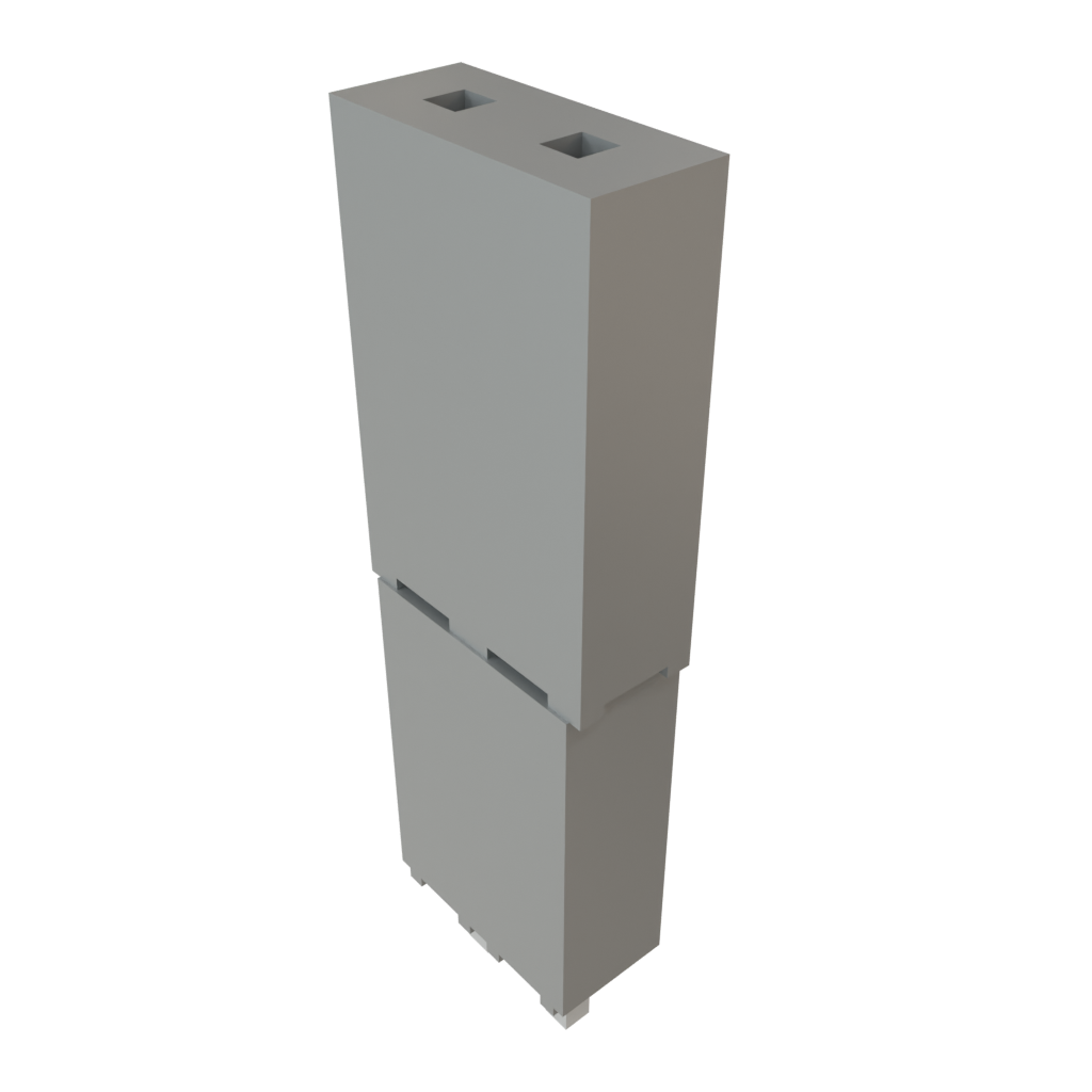 Samtec-ESQ-102-58-L-S Connector Headers and PCB Receptacles Conn Elevated Socket SKT 2 POS 2.54mm Solder ST Top Entry Thru-Hole Bulk