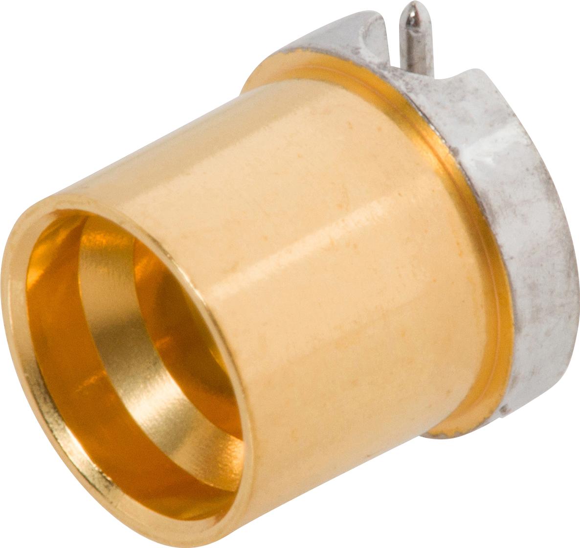 Amphenol-1211-40089 RF-Steckverbinder Conn SMP 0Hz to 25GHz 50Ohm Solder ST SMD PL Gold Over Nickel Tray